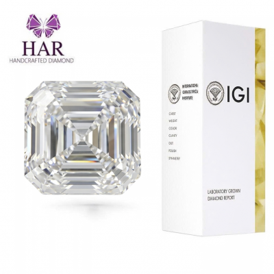 KIM CƯƠNG NUÔI CẤY CVD - ASSCHER / 3.07 Carats / D / VVS2