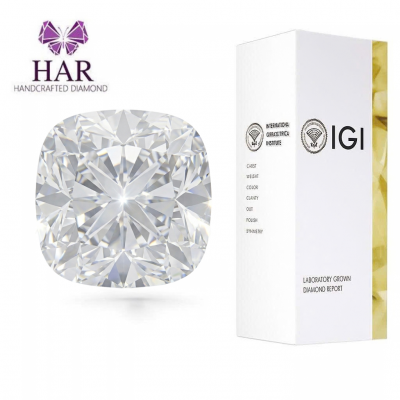 KIM CƯƠNG NUÔI CẤY CVD - CUSHION / 3.03 Carats / E / VVS2