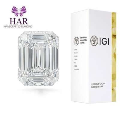 KIM CƯƠNG NUÔI CẤY CVD - EMERALD / 10.04 Carats / E / VS1