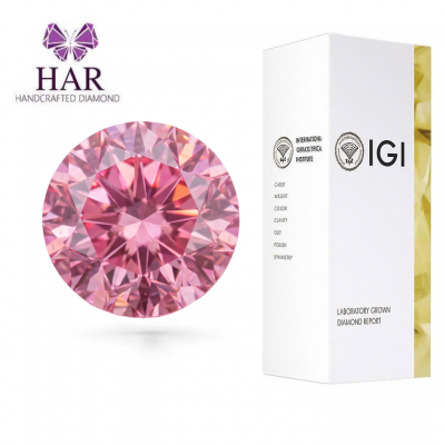 KIM CƯƠNG NUÔI CẤY CVD - FANCY INTENSE PINK - 7ly2 - VVS2