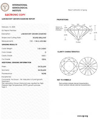 KIM CƯƠNG NUÔI CẤY CVD - 7ly9 - D - VVS1