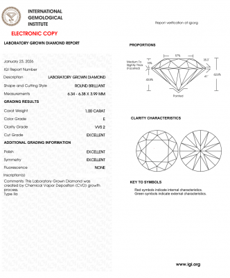 KIM CƯƠNG NUÔI CẤY CVD - 6ly3 - E - VVS2