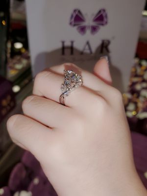 NHẪN BÔNG LÚA MARQUISE FULL KIM CƯƠNG NUÔI CẤY