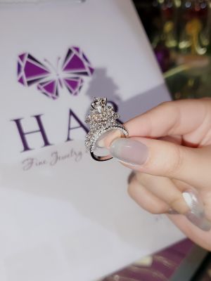 NHẪN ĐÀI HOA KIM CƯƠNG NUÔI CẤY 6.3 LI
