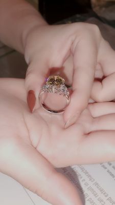 NHẪN 3STONE FANCY YELLOW KIM CƯƠNG NUÔI CẤY 10.2 LI