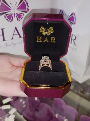 NHẪN ROYALE HALO VIÊN CHỦ ĐÁ MOISSANITE 11 LI