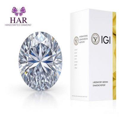 KIM CƯƠNG NUÔI CẤY CVD - OVAL / 5.25 Carats / E / VVS 2 / 2EX / LG700547599