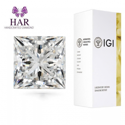 KIM CƯƠNG NUÔI CẤY CVD - PRINCESS / 2.03 Carats / D / VVS2